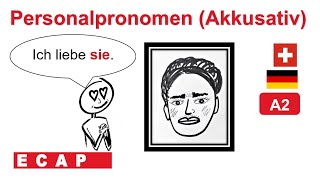 PERSONALPRONOMEN IM AKKUSATIV GRAMMATIK A2 [upl. by Enahc156]