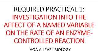 REQUIRED PRACTICAL 1 AS  AQA A LEVEL BIOLOGY [upl. by Ruhtracm]