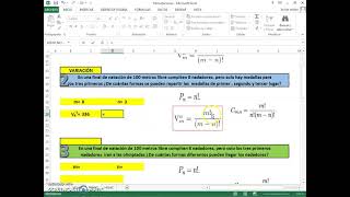 Permutaciones Variaciones y Combinaciones con Excel [upl. by Sulihpoeht]