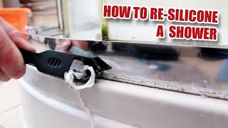 How to PROPERLY ReSilicone a Shower [upl. by Ahsienet]