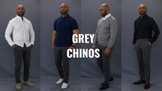 How To Wear Grey Chinos [upl. by Atiuqrahc]