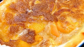 PEACH COBBLER with CANNED PEACHES  Simple Peach Cobbler Recipe [upl. by Lada697]