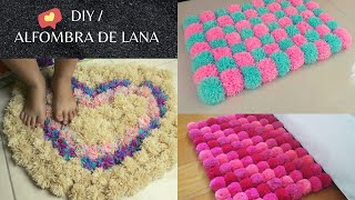 DIY Alfombras con pompones de Lana paso a paso [upl. by Monson806]