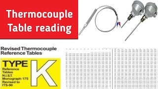 Themocouple 101 How to read thermocople Table [upl. by Kola]