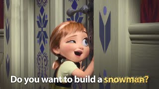 DISNEY SINGALONGS  Do You Want To Build A Snowman Frozen Lyric Video  Official Disney UK [upl. by Adikam]