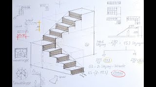 Treppen zeichnen amp berechnen mit M Staib [upl. by Tray]