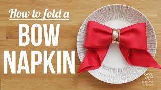 Napkin Art Folding A Bow  Apartment Therapy [upl. by Akselaw351]