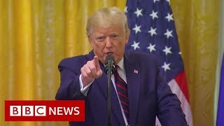 Donald Trump argues with reporter over Ukraine question  BBC News [upl. by Bubalo]