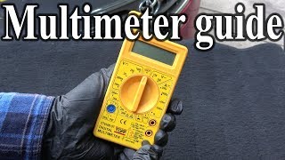 How to Use a MULTIMETER  Beginners Guide Measuring Volts resistance continuity amp Amps [upl. by Hbahsur]