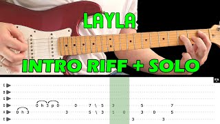 LAYLA  Intro guitar lesson  Studio amp Live version with tabs  Derek and the DominosEric Clapton [upl. by Assisi331]