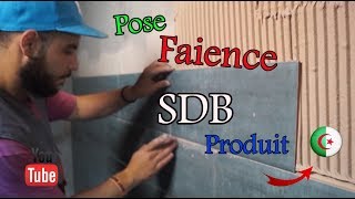 Pose faïence salle de bain Produit algérien 🇩🇿️ [upl. by Dnalel]