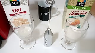 Oat Milk vs Almond Milk part 2 Frothing Test [upl. by Sheff803]