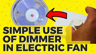 HOW TO CONTROL ELECTRIC FAN USING DIMMER [upl. by Ingar]