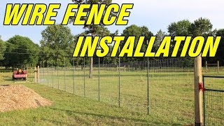 Wire fence instalation for your orchard or garden [upl. by Ahteral]