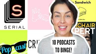 10 PODCASTS TO BINGE LISTEN NOW How To Listen to a Podcast  AmandaMuse [upl. by Gentille]