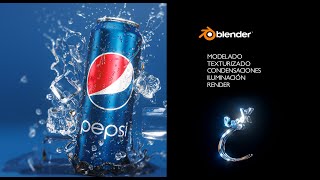 MODELADO  TEXTURIZADO  RENDER LATA DE SODA  BLENDER 292 CYCLES PART 1 [upl. by Timofei901]