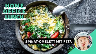 Healthy Lunch SpinatOmelett mit Feta [upl. by Drews]