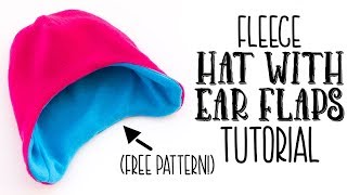 Fast Fleece Hat with Ear Flaps DIY free pattern [upl. by Leidba567]