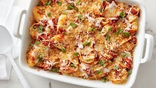 Chicken ParmesanStuffed Shells  Betty Crocker Recipe [upl. by Pelag]