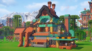 Minecraft Steampunk Market House  Tutorial [upl. by Aretta713]