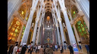 Barcelone Sagrada Familia inside in Ultra 4k [upl. by Ddet]