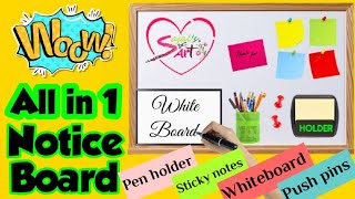 Homemade notice board  how to make notice board  notice board decorationpinboardSajals Art [upl. by Akenn]