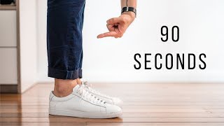 6 Ways To Wear Navy Chinos in 90 seconds [upl. by Erolyat562]