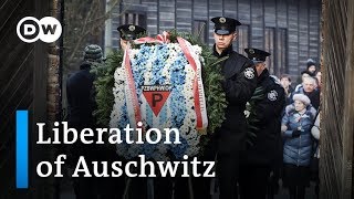 Holocaust survivors return to Auschwitz 75 years after liberation  DW News [upl. by Ahsaela]