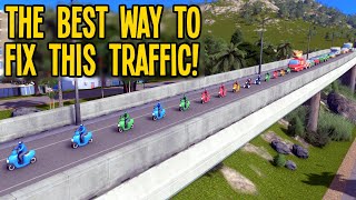 The Secret To Save Our Cities Terrible Traffic in Cities Skylines [upl. by Adnohrahs117]