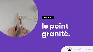 Comment tricoter le point granité   Les jolis points au tricot [upl. by Brittany761]