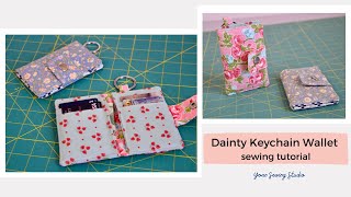 Dainty keychain wallet  sewing tutorial [upl. by Jamin]