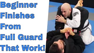 4 Effective Submissions for White Belts with a Weak Guard in BJJ [upl. by Smallman713]