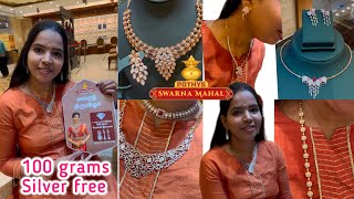 Pothys Swarnamahal Diamond 💎 Festival 3 Savaran Diamond Thali Chain 2 in 1 Necklace Haram Studs [upl. by Notyep]