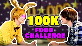 100K FOOD CHALLENGE THE NASTIEST THING IVE CONSUMED YET  Henry and Glitchtrap cosplays [upl. by Llertnom]