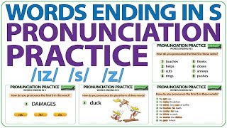 English Pronunciation Practice  How do you pronounce words ending in S [upl. by Raynold448]