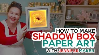 DIY Shadow Box Paper Art with a Free Template to Customize [upl. by Ylac]