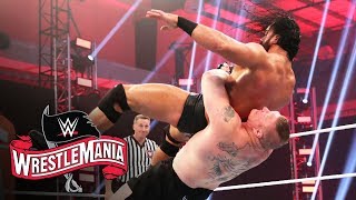 Brock Lesnar and Drew McIntyre clash for WWE Title WrestleMania 36 WWE Network Exclusive [upl. by Nylyahs]