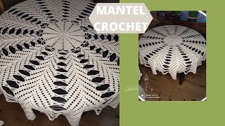 Mantel redondo con bellos calados en crochet [upl. by Verner]