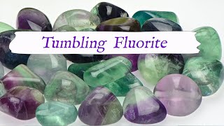 TUMBLING FLUORITE  From Start to Finish  Rotary Rock Tumbling Process amp Techniques [upl. by Ahsotal181]