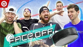 Dude Perfect Hockey Skills Challenge  FACE OFF [upl. by Erialb]