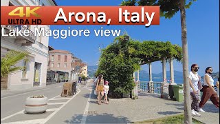 Arona Italy  Tour along the shores of Lake Maggiore June 2021 Travel destination 4k  UHD 60fps [upl. by Ursal680]