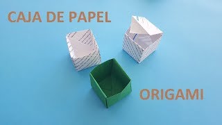 Cómo hacer una caja de papel  Origami [upl. by Charissa]