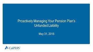 Proactively Managing Your Pension Plan’s Unfunded Liability [upl. by Shermy]