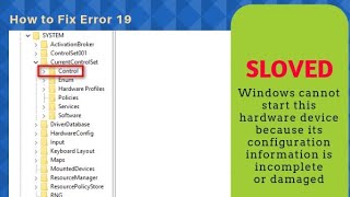 How To Fix Code 19 Keyboard Error Windows 1011  💯 Working [upl. by Hoskinson]