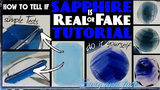 How to tell if Sapphire is Real or Fake 🤔 DIY Tutorial 😁 Easy Gem Test 💎 [upl. by Norret]