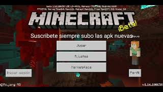 Descargar minecraft PE última versión Beta 116100 [upl. by Enyaj]