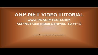 ASP NET CheckBox Control Part 12 [upl. by Nasaj565]