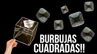 HAZ BURBUJAS CUADRADAS EXPERIMENTOS CASEROS INCREIBLES  Tutoriales Belen [upl. by Erlewine]