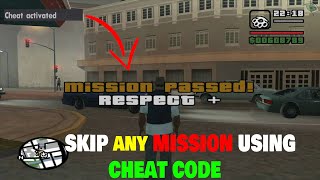 SKIP Missions in GTA SAN ANDREAS Using CHEAT CODE  Pak Gaming [upl. by Eillehs]