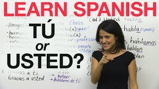 Learn Spanish  Tú or Usted [upl. by Odravde]